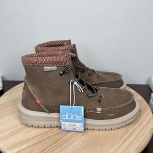 Hey Dude Bradley Youth Lightweight Comfort Boots Brown Boys Size Y5/L6 NEW
